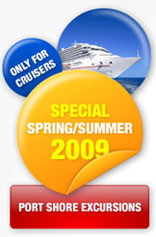 Special Cruise Spring/Summer 2009 Italy Port Shore Excursions - 4 Tours x main areas: Naples & Amalfi Coast, Civitavecchia port of Rome, Livorno port x Pisa and Florence, Palermo port